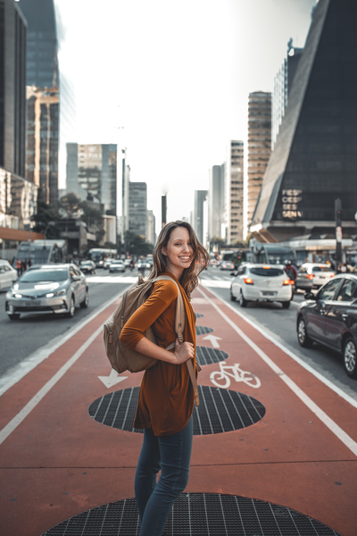 Woman in street