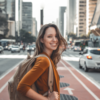 Woman in street