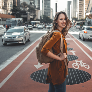 Woman in street